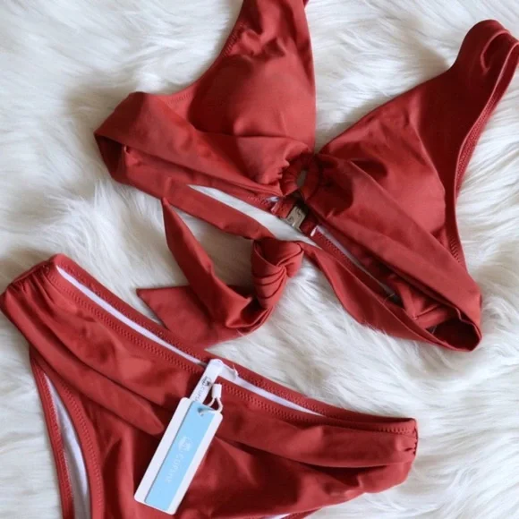 Cupshe Rust Bikini Set - Picture 4 of 6